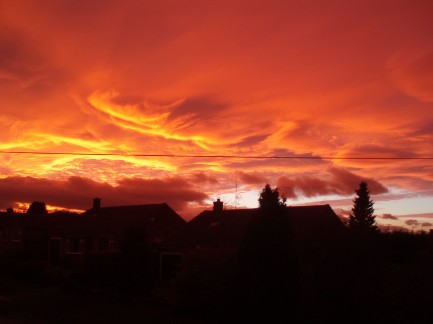 Sunset over Newton Le Willows